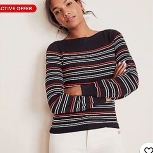 Ann Taylor Ribbed Boatneck Sweater